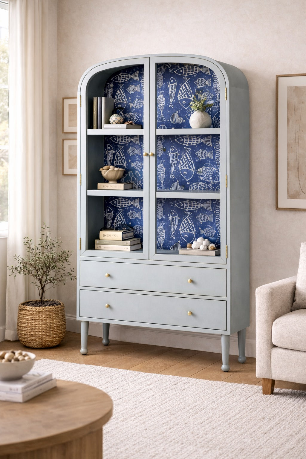 Azure Cove Cabinet in a room setting