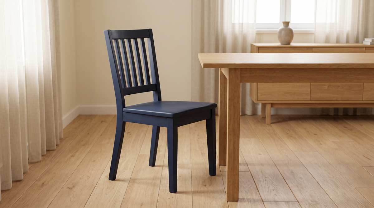 Chair 505 dining chair styled in a calm dining room